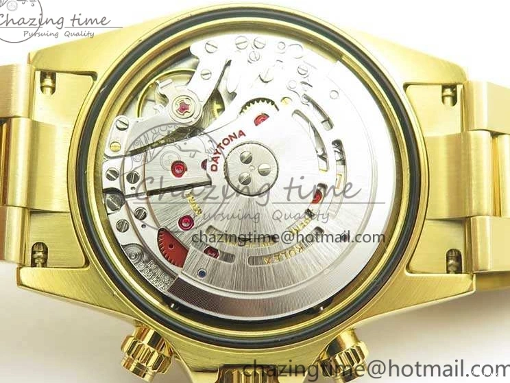 Plated YG 904L 1:1 116508 And SS Case Bracelet Green Clone Edition Dial Best Super A4130 ARF Daytona 0414